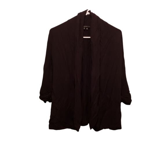 Theory Ashley Cardigan Modal Sweater Womens Medium Black 3/4 Open Front AO526131 - Picture 6 of 6